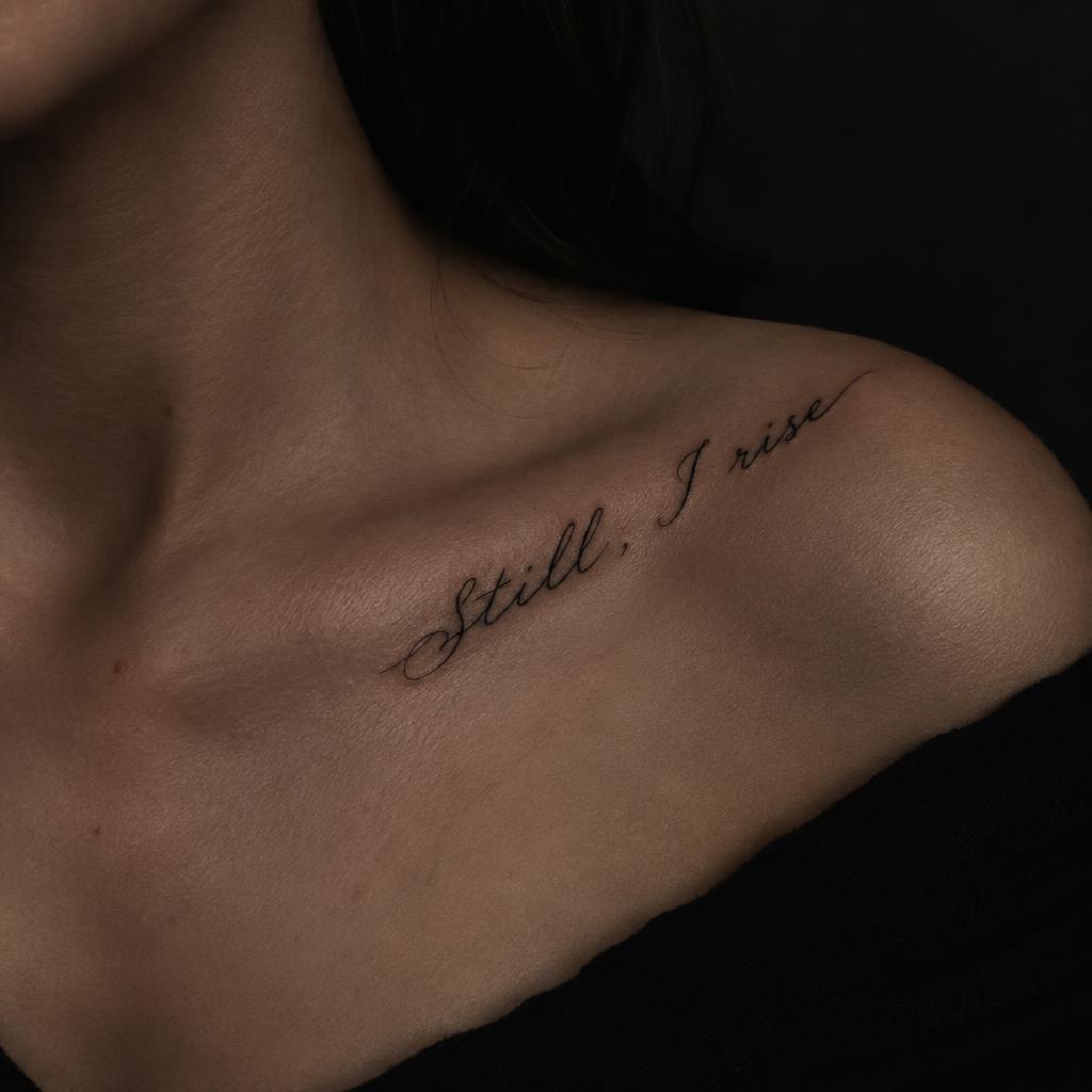 Script Lettering tattoo design on the body